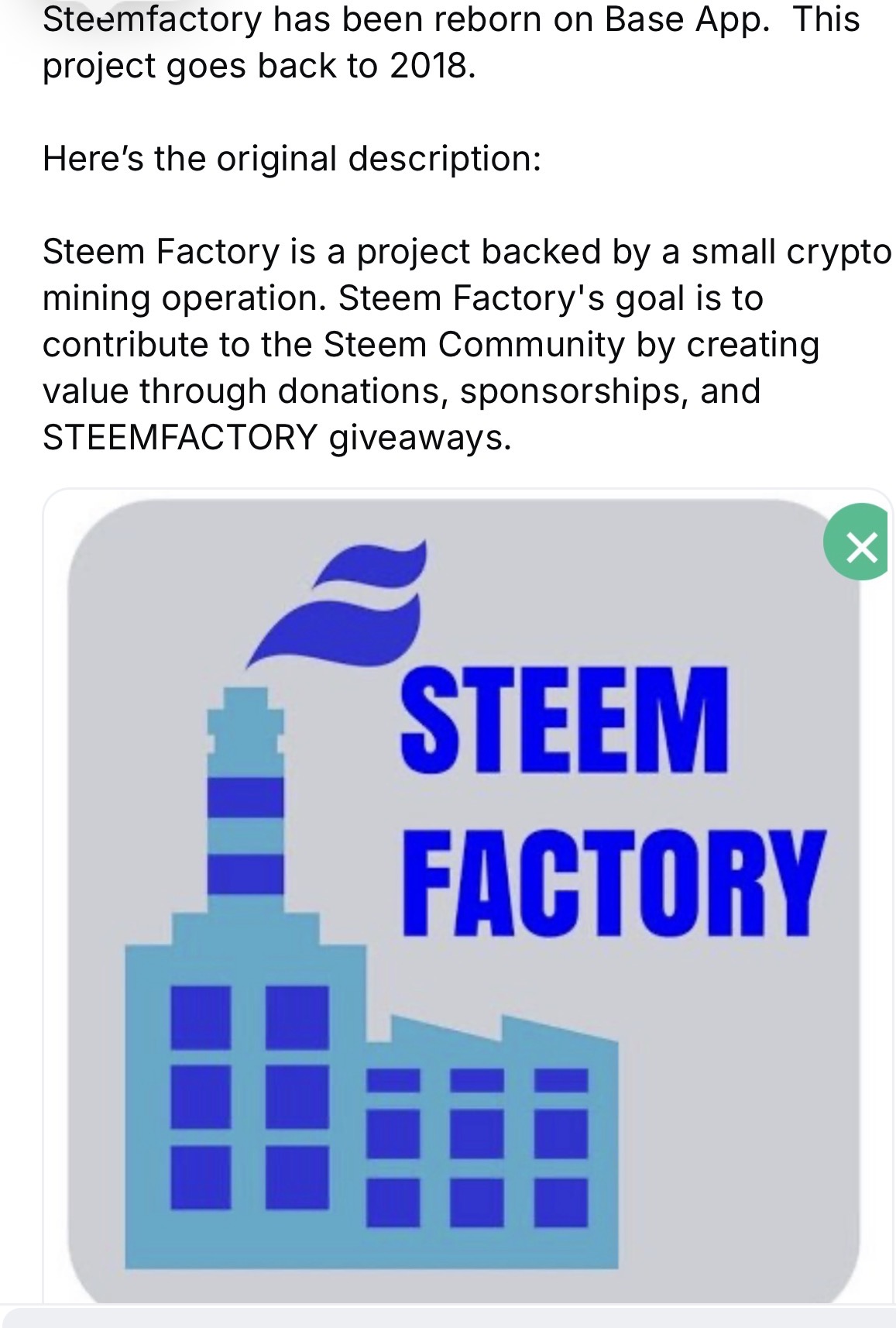 STEEMFACTORY has been Reborn