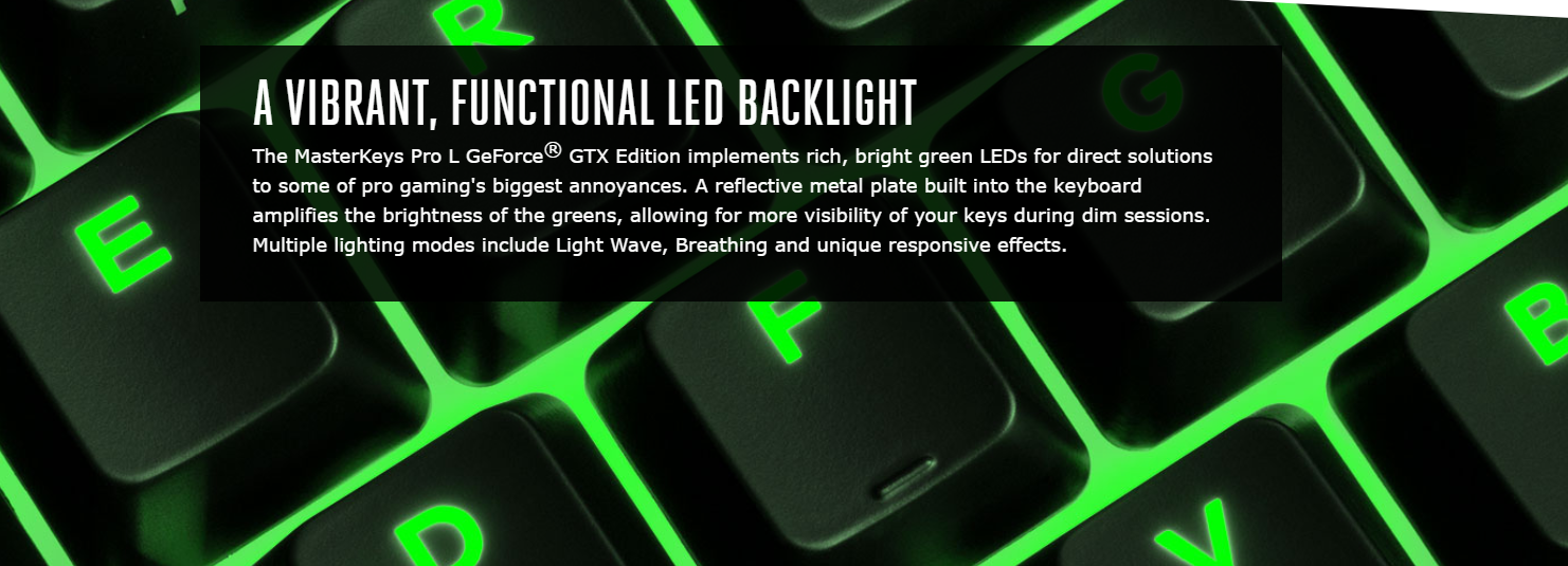 MASTERKEYS PRO L GEFORCE® GTX - NVIDIA PRO Keyboard powered by Cooler ...
