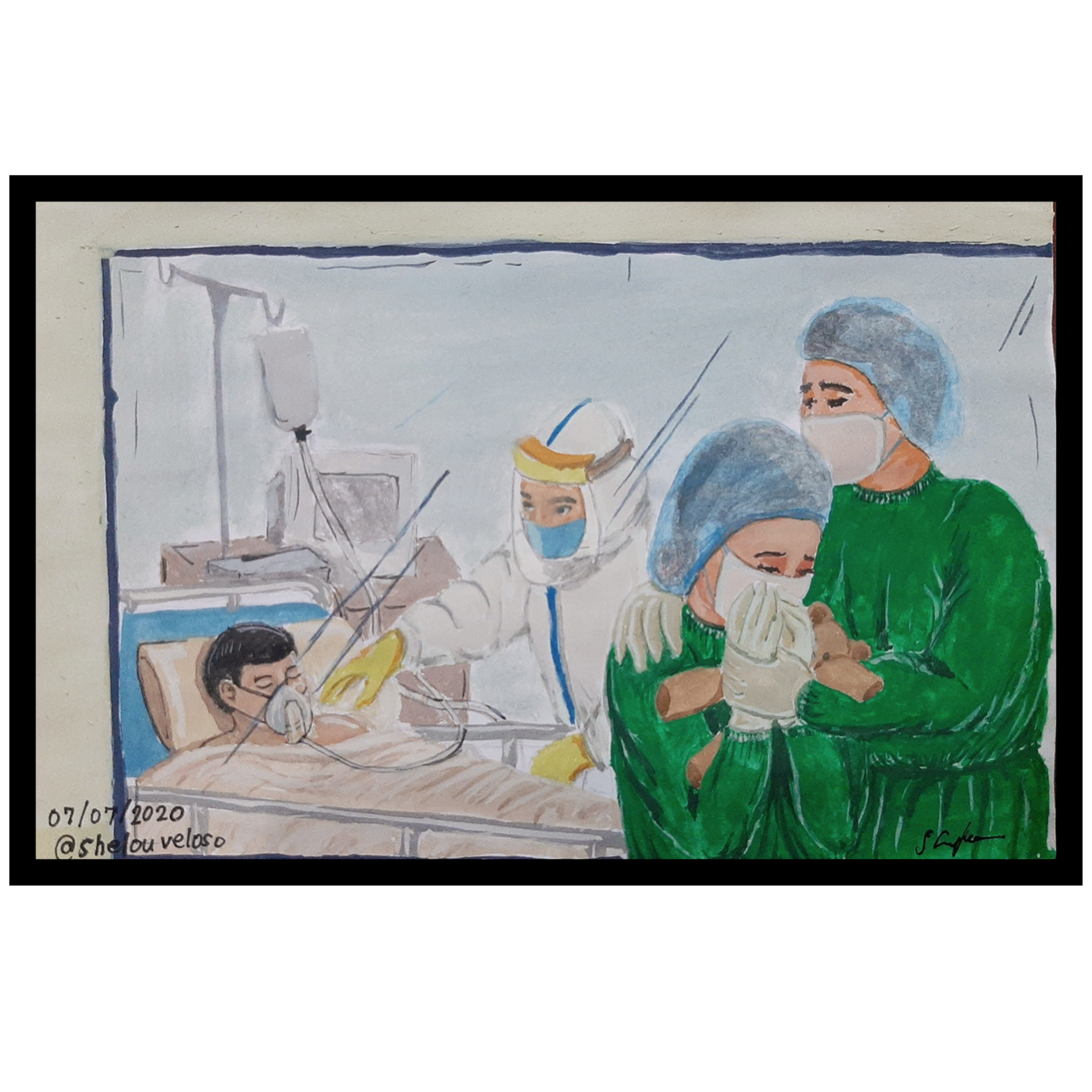 Artwork of the Day: Sad News at the Hospital - @shelouveloso