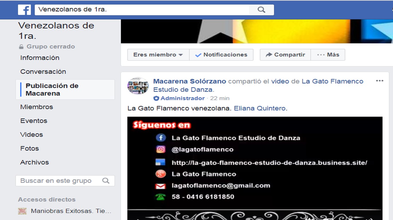 La Gato Flamenco en Venezolanos de 1era.jpg