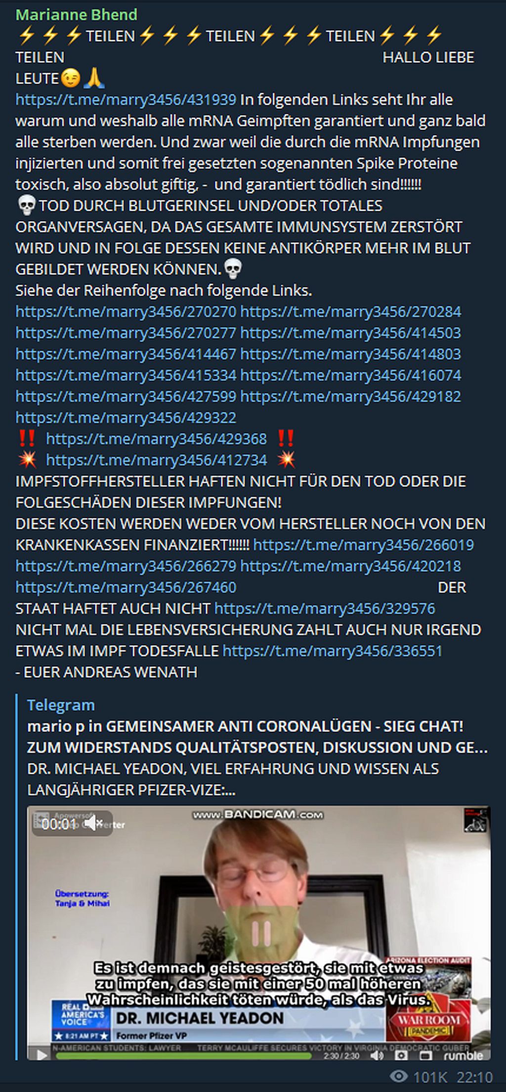 In folgenden Links seht Ihr alle warum und weshalb alle mRNA Geimpften garantiert und ganz bald alle sterben werden..jpg