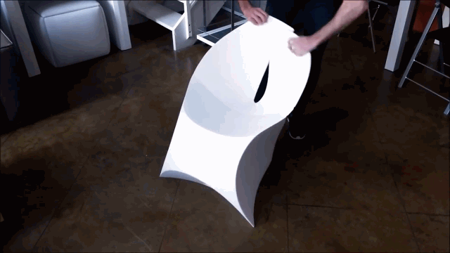 Flux Chair A Giant Envelope Turns Into A Designer Chair
