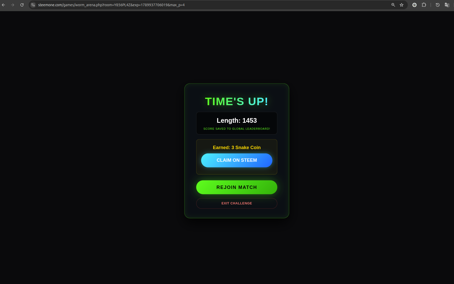 STEEM4SNAKE match screenshot 4