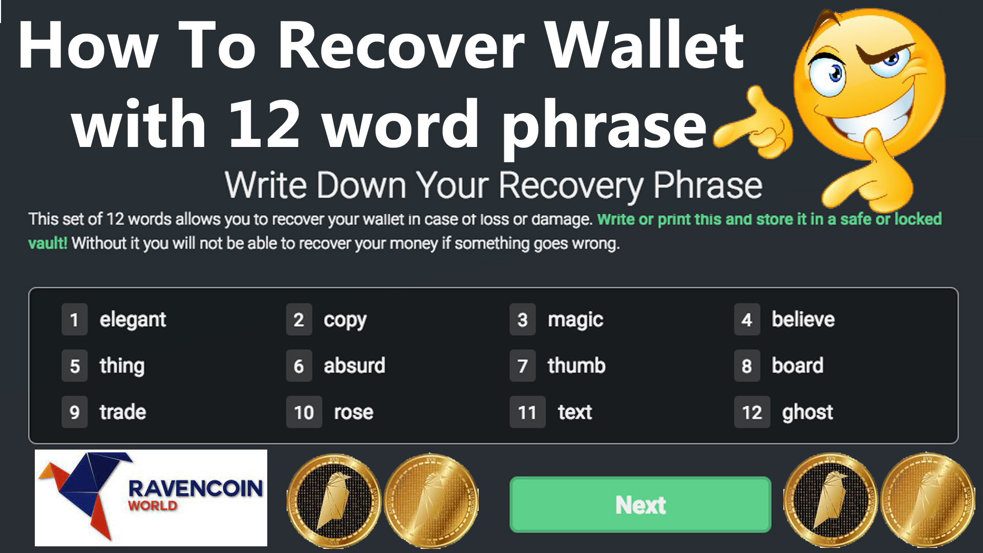 How To Recover Wallet with 12 word phrase of Ravencoin Wallet | RVN —  Steemit