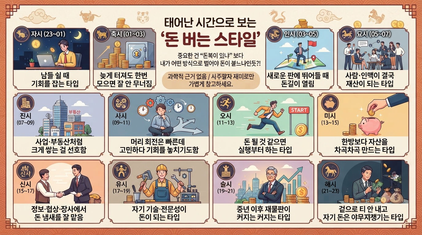 태어난 시간으로 보는 돈 버는 스타일.png