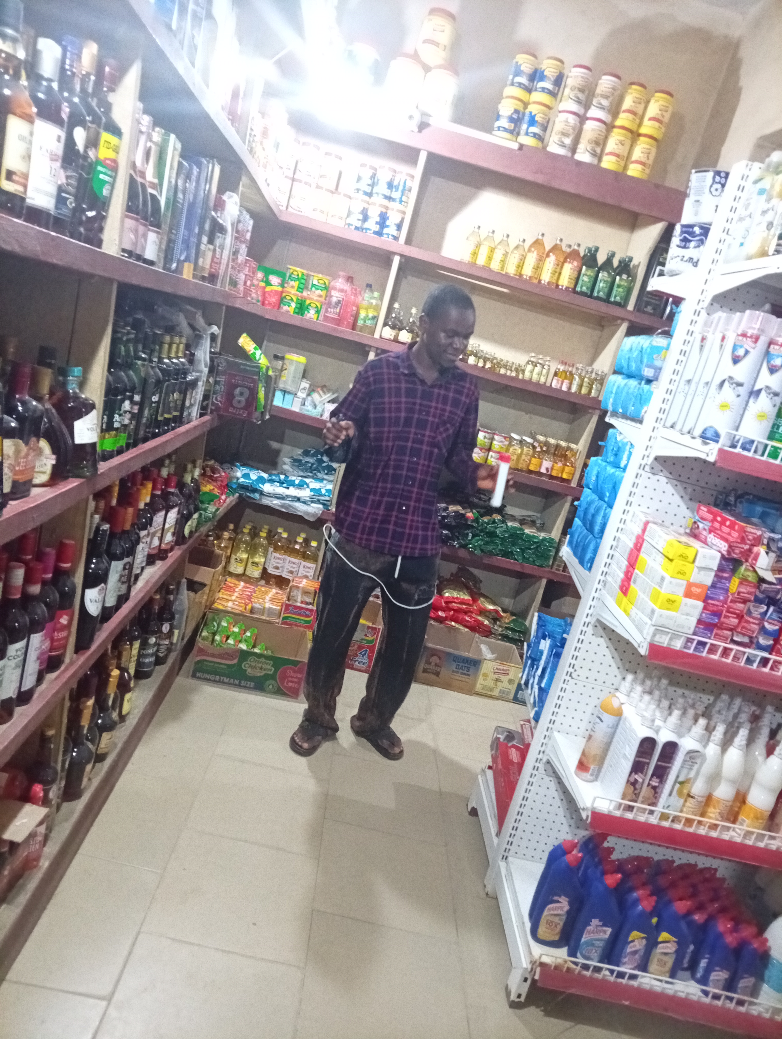 Bro picking stuff we needed