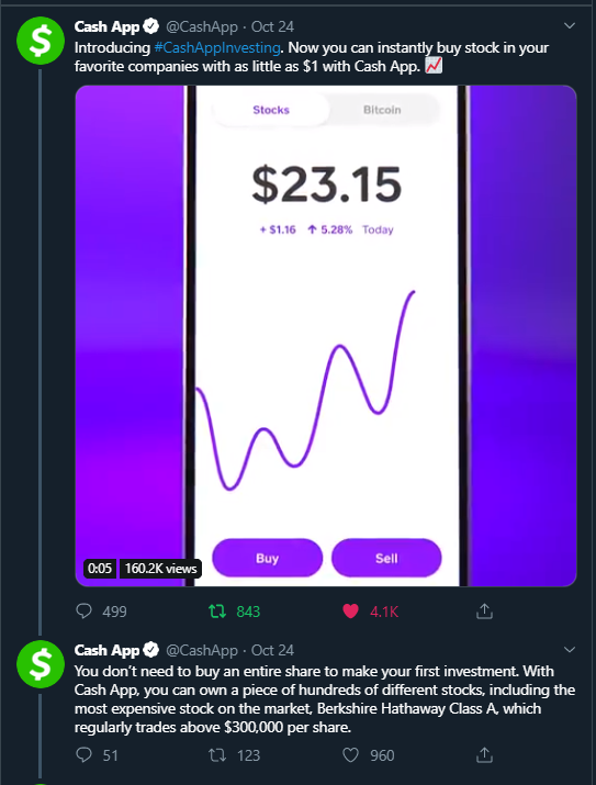 Cash App Just Allowed People To Buy Stocks They Had Btc First Now Stocks Buy As Little As 1 In Stocks Crazy Sh Steemit
