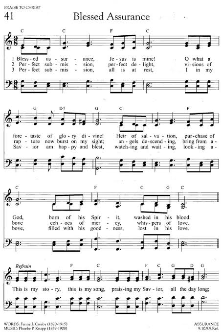 Lyrics Challenge Day 26 60 Blessed Assurance Fanny Crosby