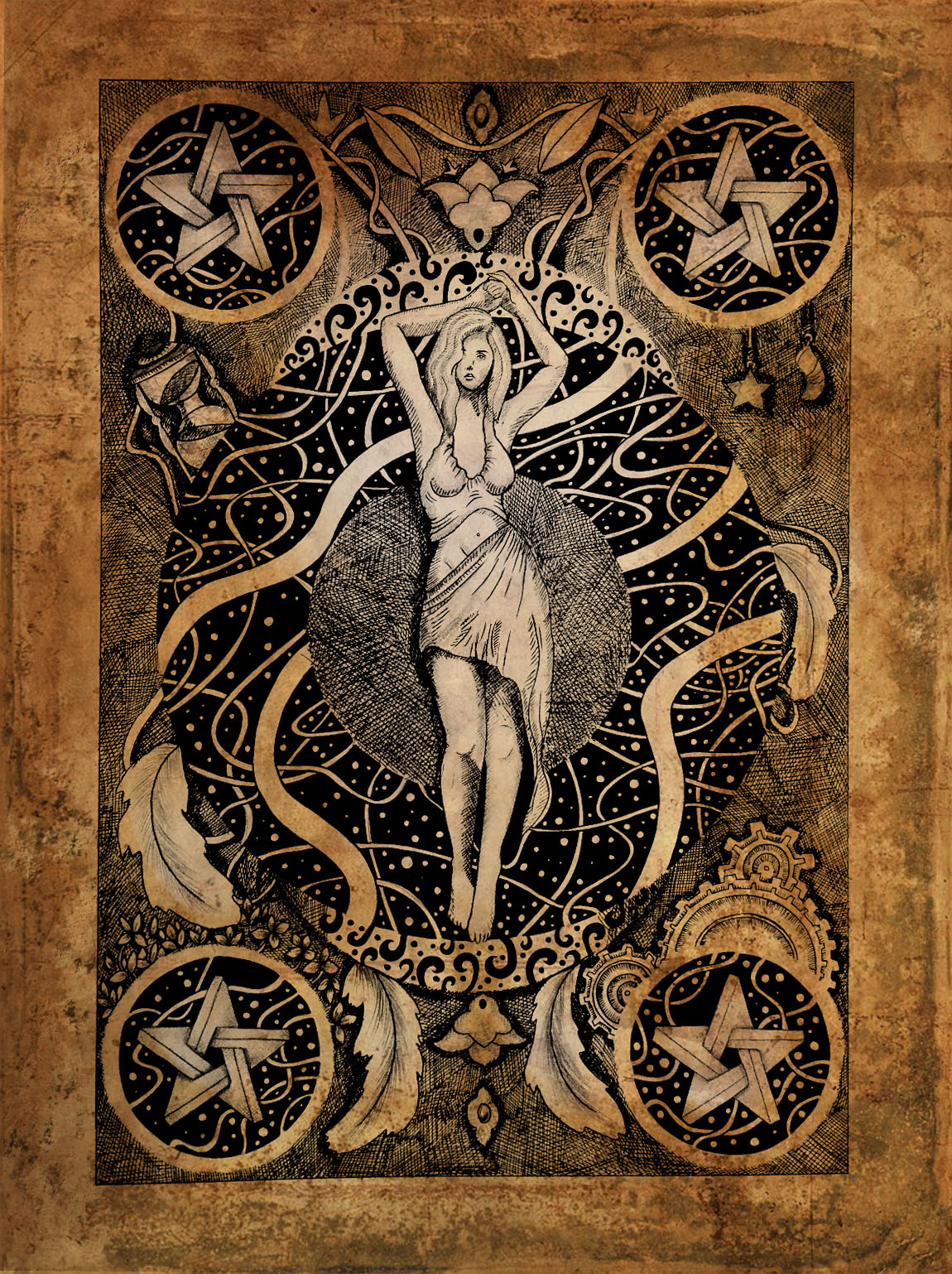 My Original Tarot Cards Design , The STAR XVII — Smoke