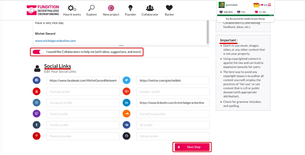 How to Create a Project on Fundition.io and Receive Donations!