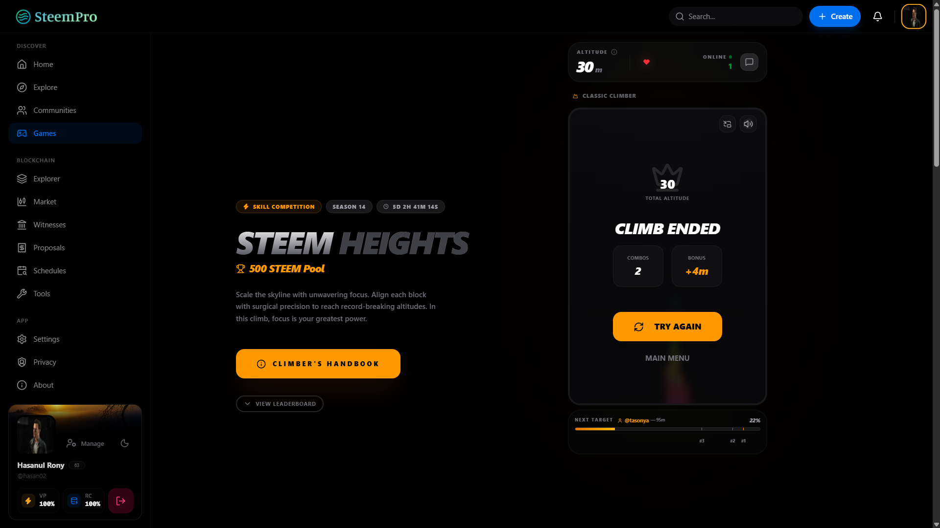 Steem Heights - The Ultimate Scaling Challenge by SteemPro - Google Chrome 8_5_2026 8_24_00 AM.png