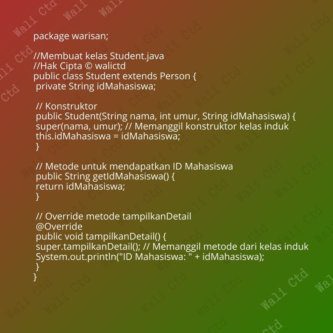 package laptopwalictd; public class Laptop { private String merek; private double harga; Konstruktor untuk menginisialisasi atribut public Laptop(String merek, double harga) { this.merek = merek; (5).jpg