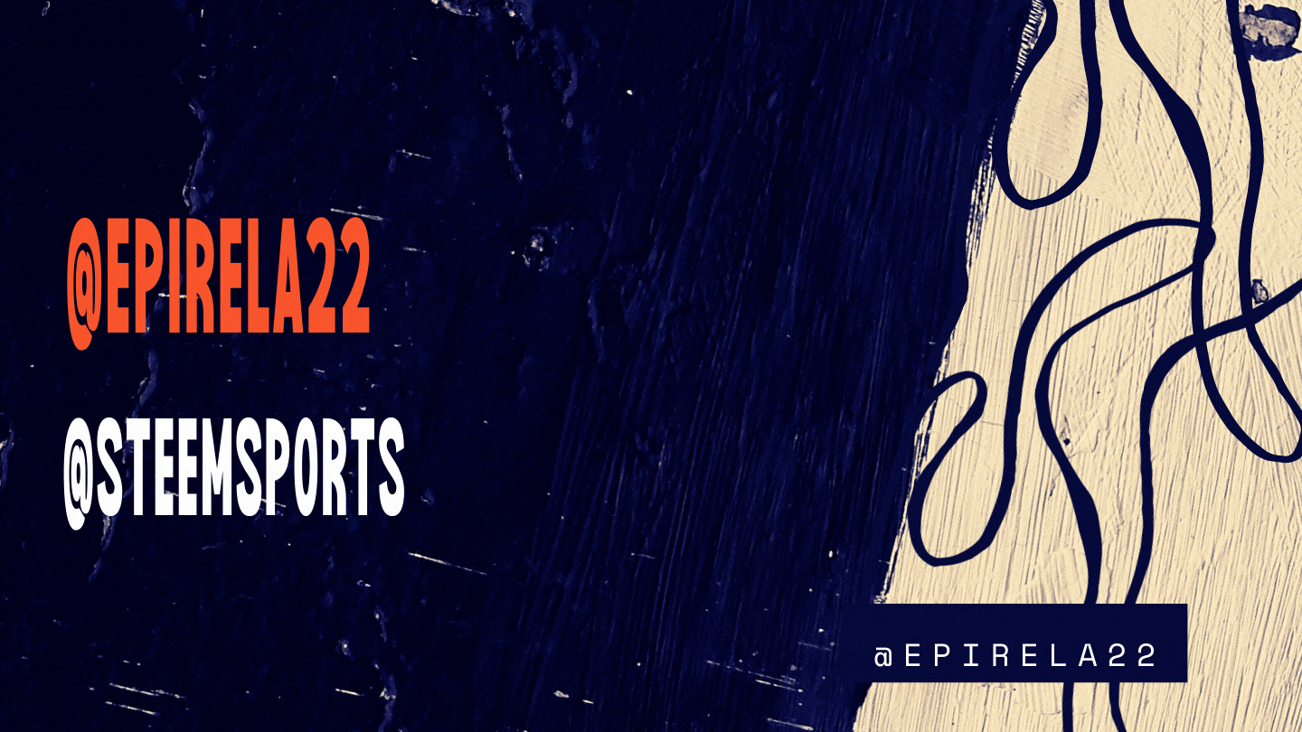 Facebook cover tipográfico competencia de crossfit, texto blanco y naranja sobre textura de madera pintada azul marino y beigeSTEEMSPORTS.gif