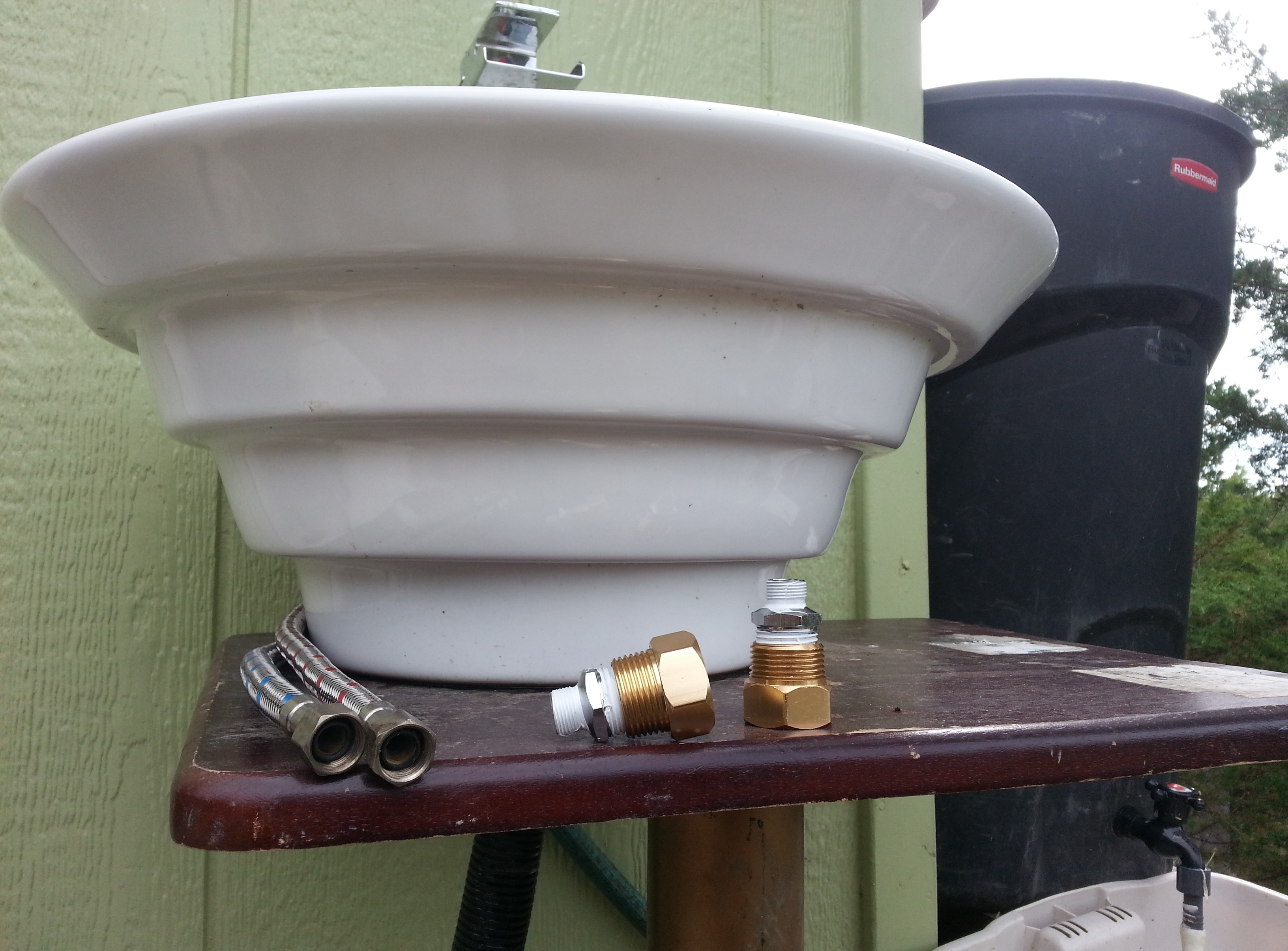 Off-Grid: Patio Sink Install with Gravity fed Garden Hose Adapters - Steemi...