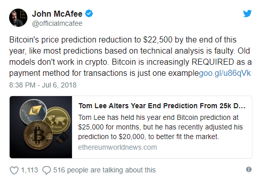 John Mcafee New Prediction On Bitcoin Open Controversy!    Steemit - 