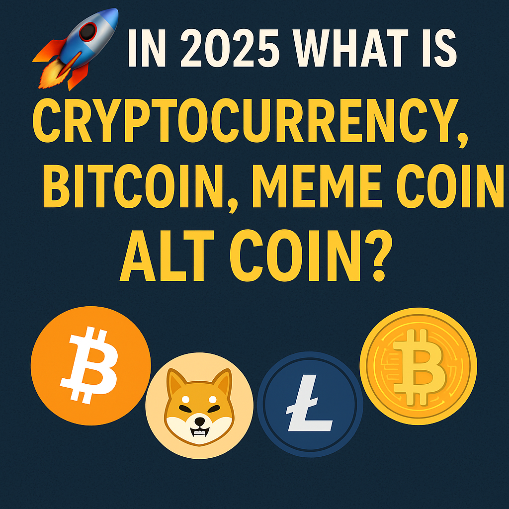 CryptoSteemz - In 2025 What is Cryptocurrency Bitcoin MEME Coin and Alt Coin