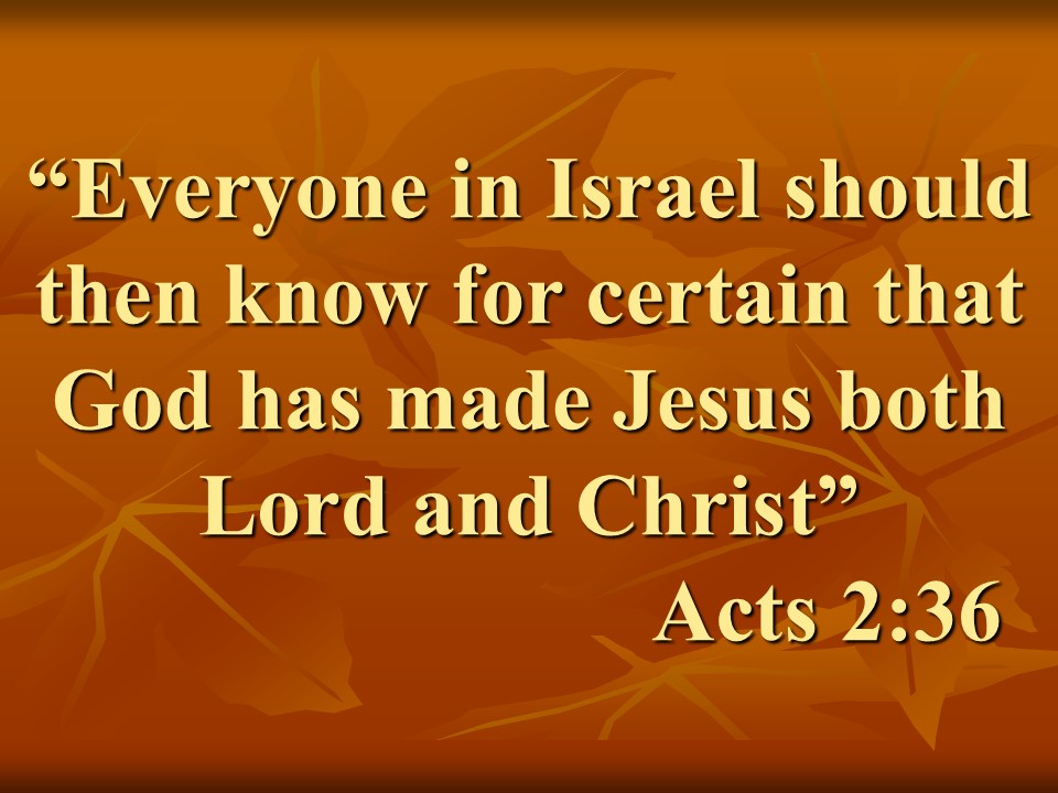 The faith of Saint Peter. Everyone in Israel should then know for certain that God has made Jesus both Lord and Christ. Acts 2,36.jpg