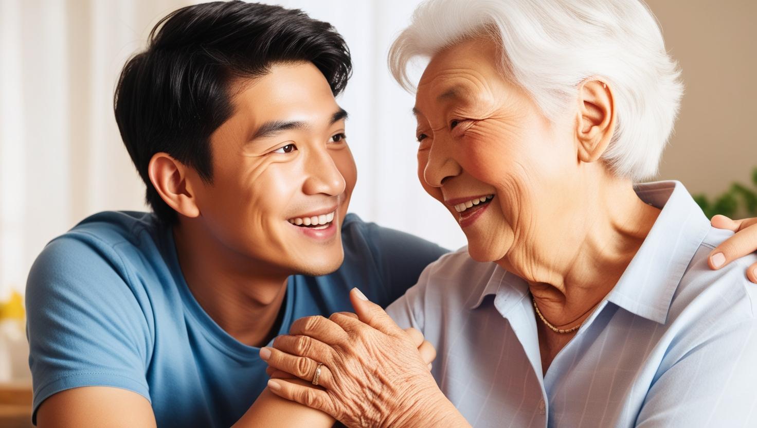 A son is older and paying gratitude to her.jpg