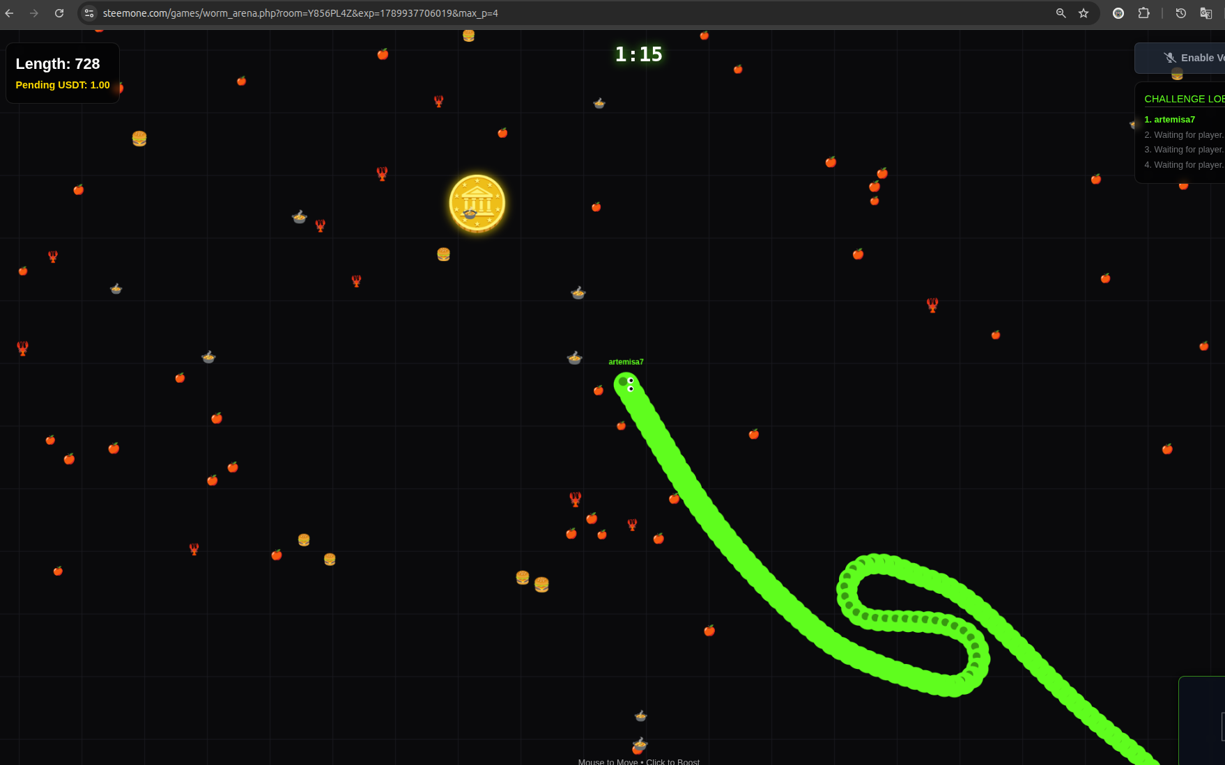 STEEM4SNAKE match screenshot 3
