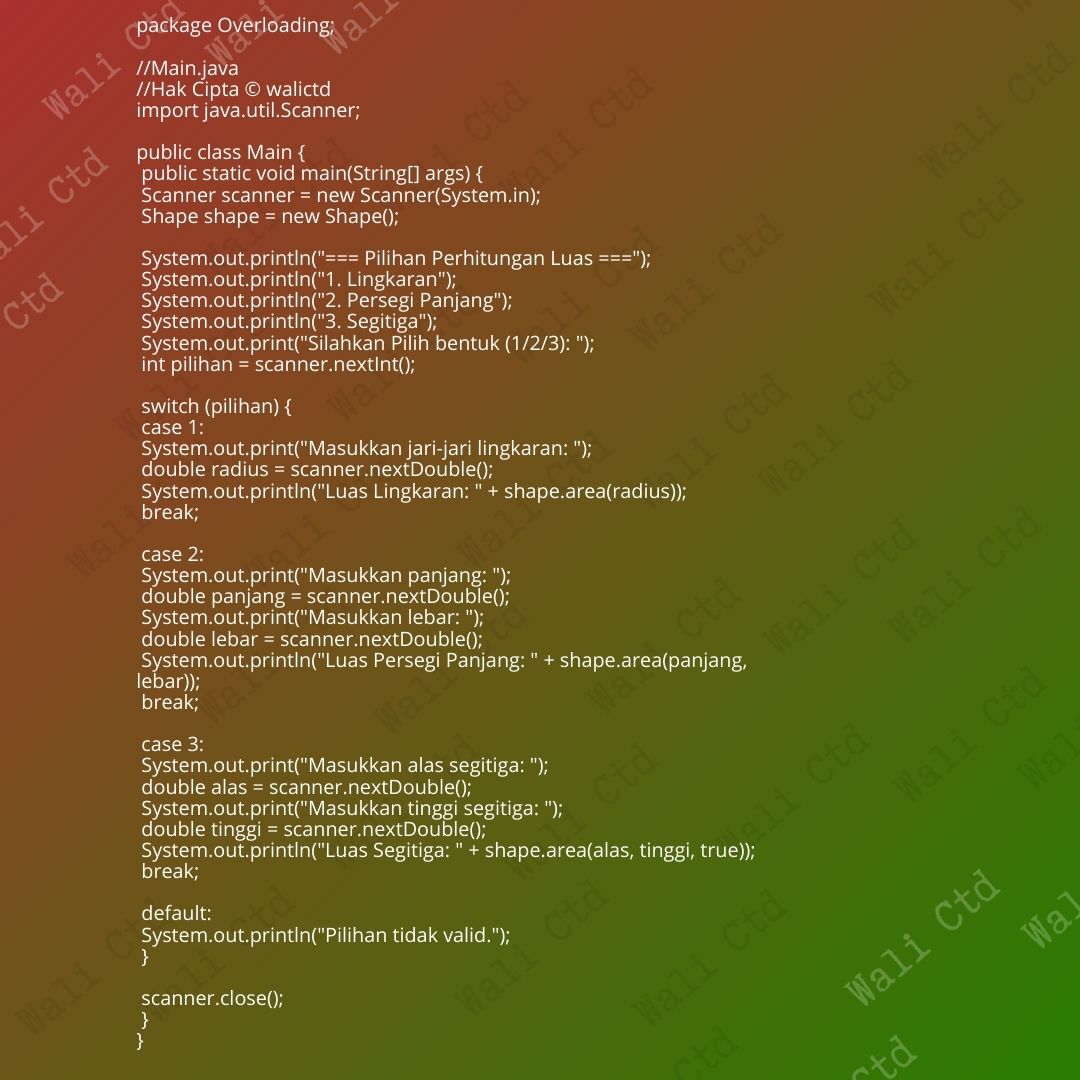 package laptopwalictd; public class Laptop { private String merek; private double harga; Konstruktor untuk menginisialisasi atribut public Laptop(String merek, double harga) { this.merek = merek; (9).jpg