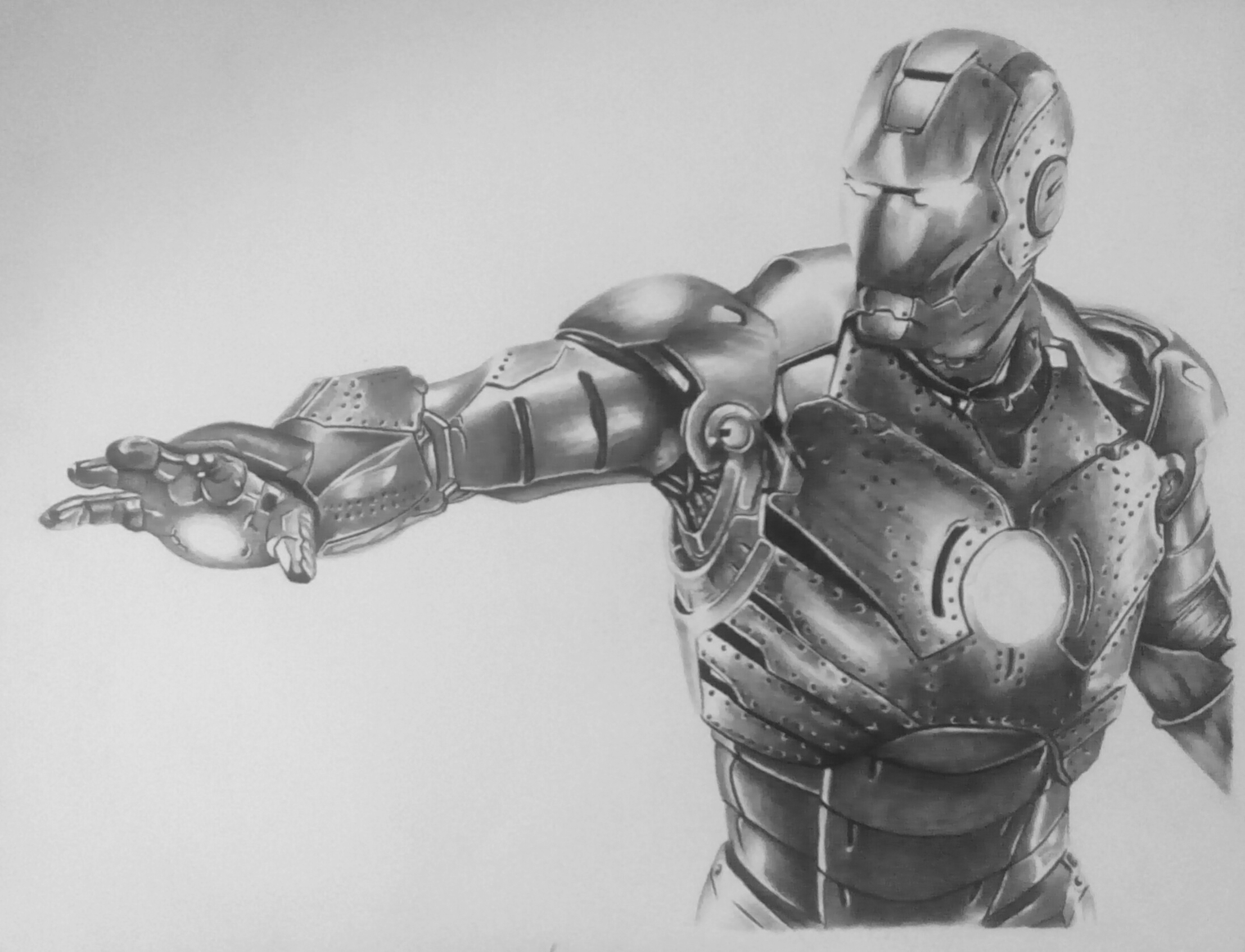 Pencil Drawing Iron Man Mark 2 Steemit