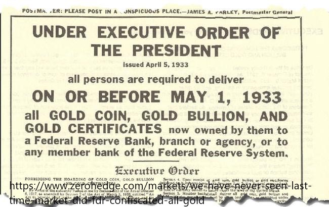 Gold confiscation in 1970s.