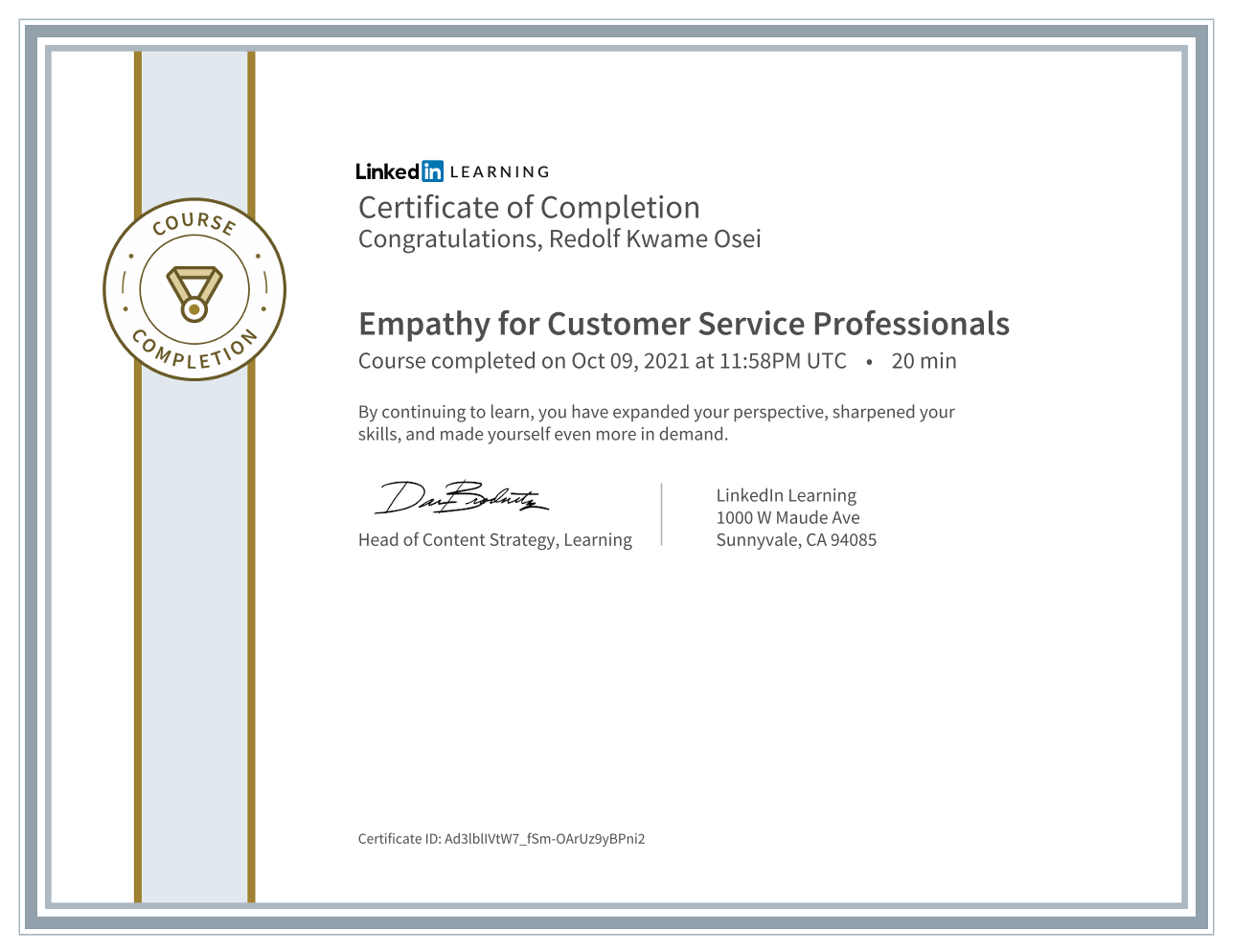 empathy of customer services certificate.png