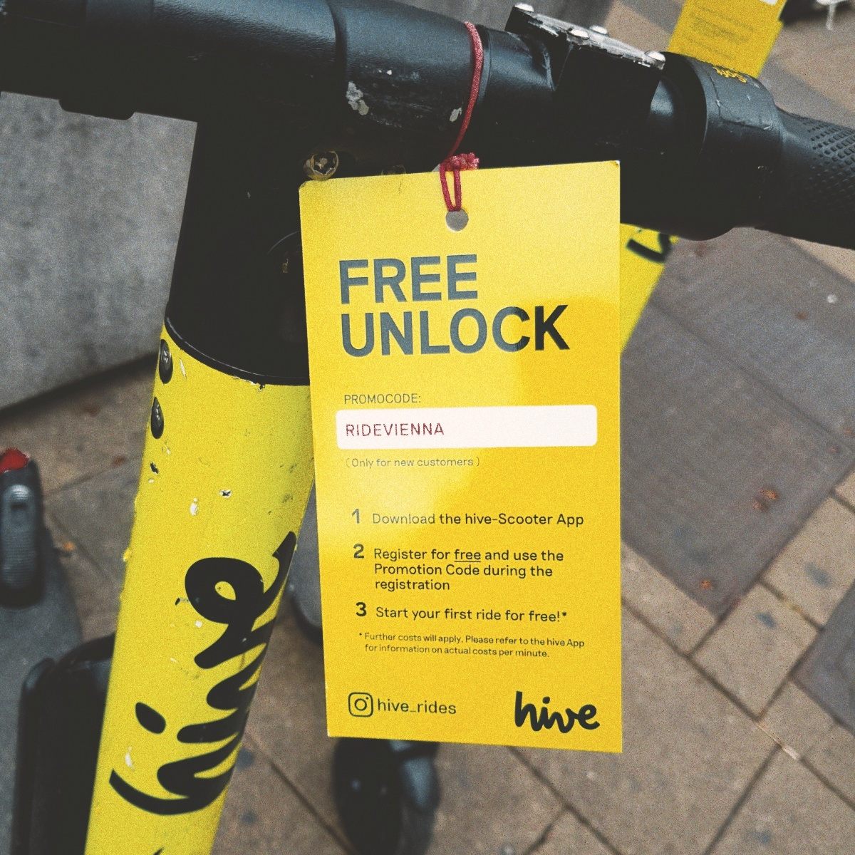 📷 Promo Code for hive Scooters in Vienna (December 2019) 🛴