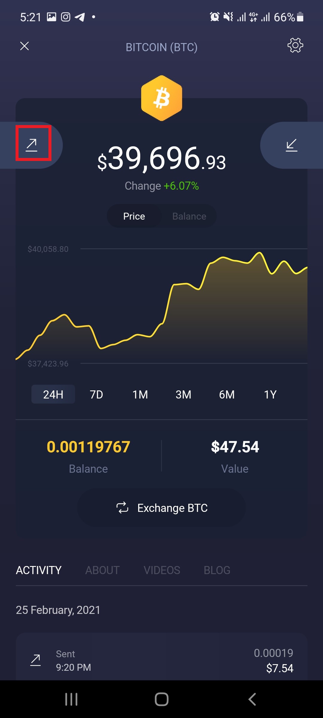 exodus mobile Bitcoin