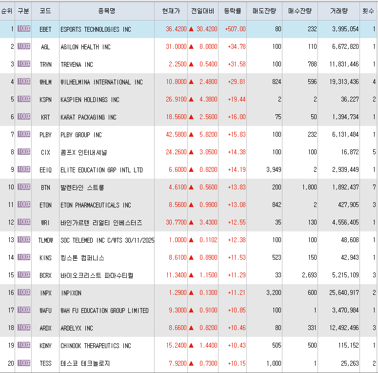 4월15일 미국주식 상승률 TOP 300.png