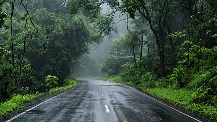 road in the forest rainy season nature trees and fog travel Background.jpg