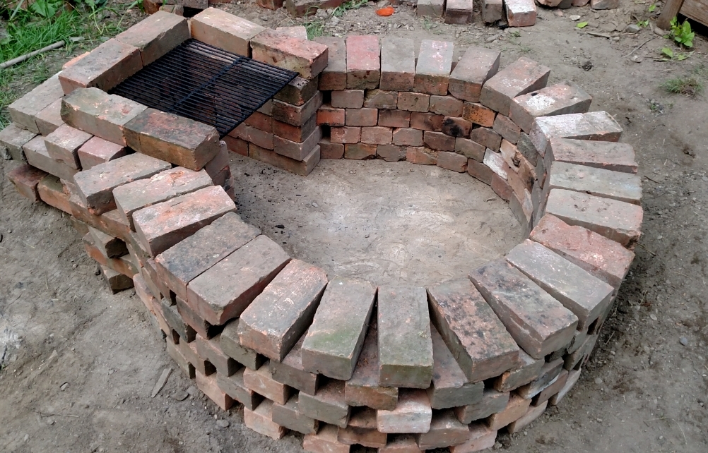 Diy Firepit Redesign Into Grill, Diy Brick Fire Pit Grill