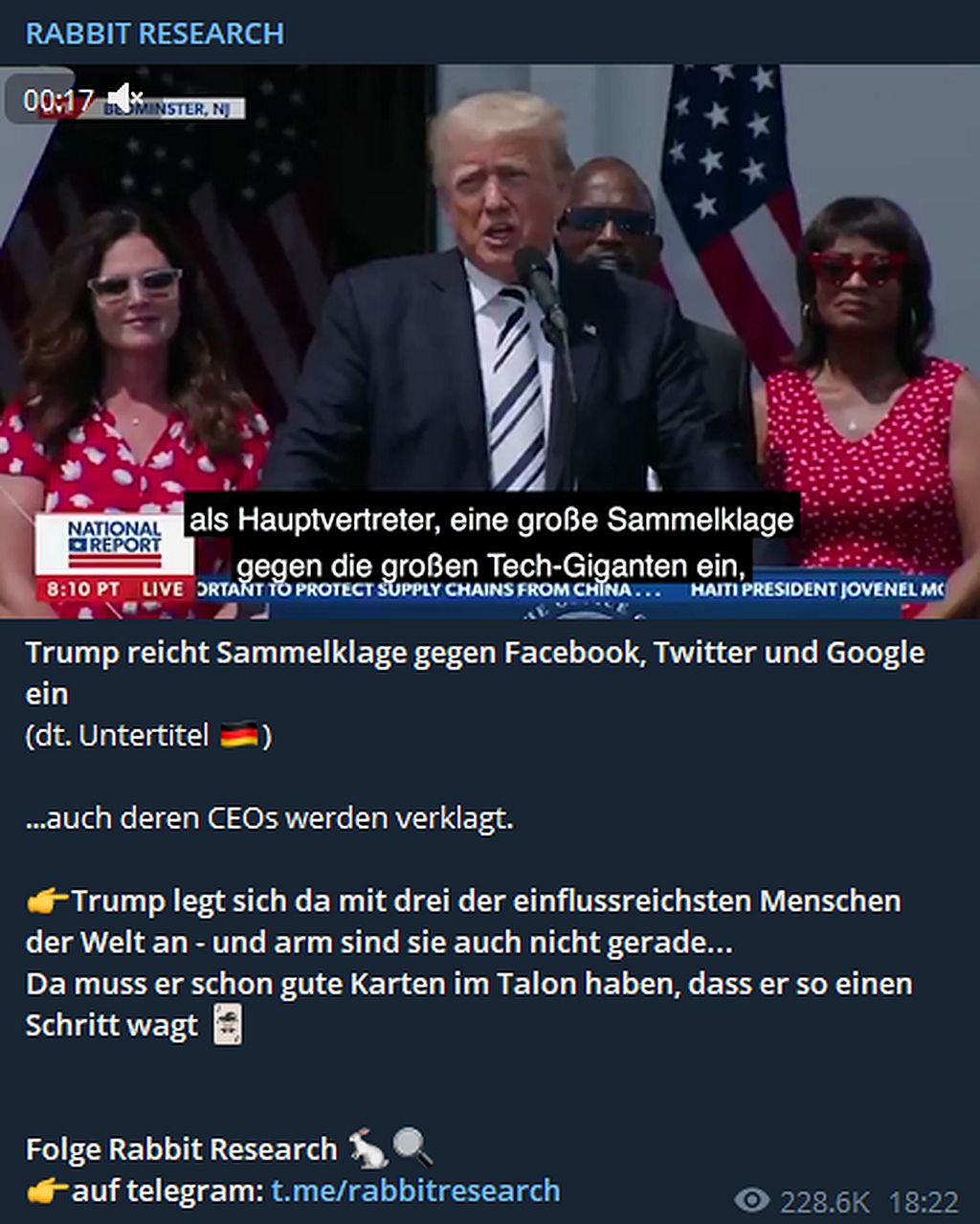 Trump reicht Sammelklage gegen Facebook, Twitter und Google ein.jpg