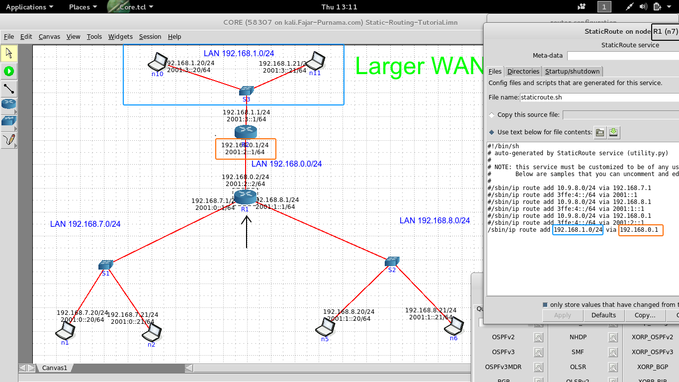 Figure 3.4 Static routing configuration of R1.png