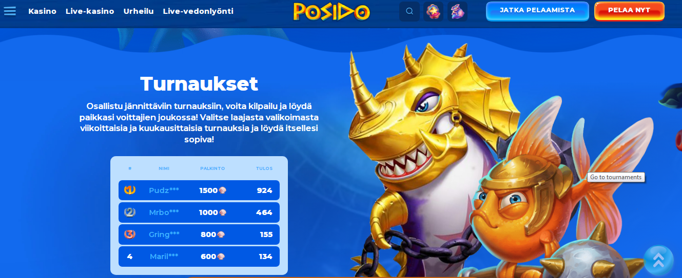 Urheiluvedonlyönti suomalaisille pelaajille Posido Casinolla!