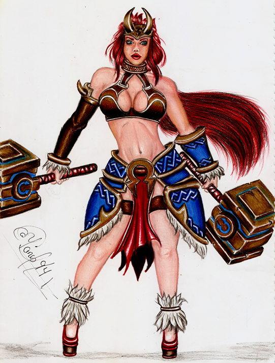Fan-Art Battlerite - Freya The Goddess Of Thunder. 