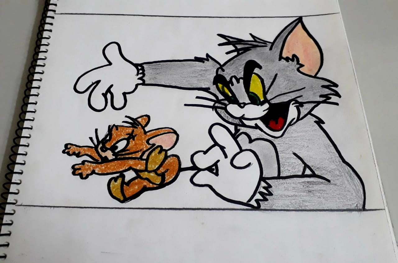 Sketch of my favorite cartoon characters Tom & Jerry — Steemit