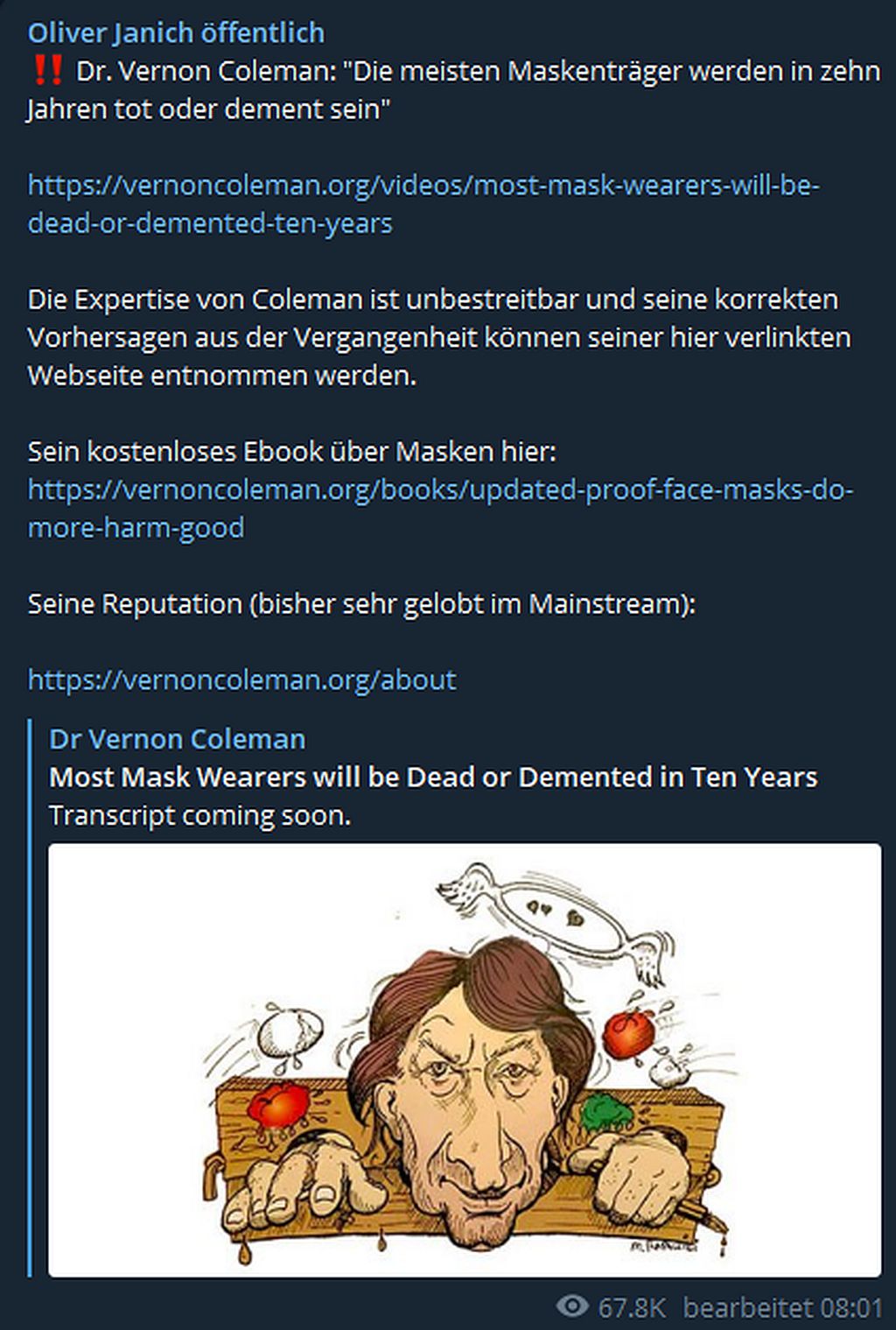 Die meisten Maskenträger werden in zehn Jahren tot oder dement sein.jpg