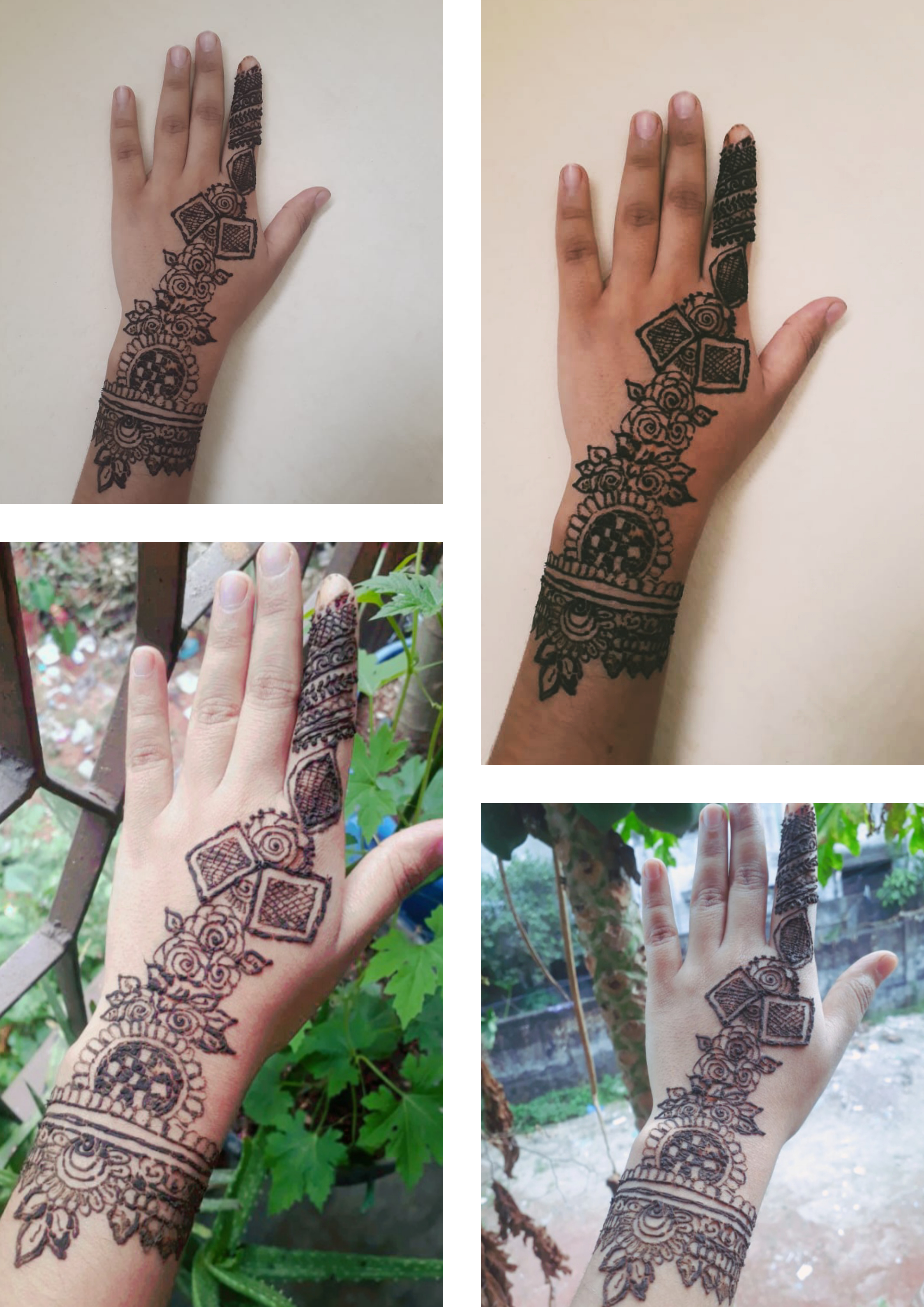 Henna by Divya - Such fun creating this design! 🥰 I picked up the idea of  doing the plump-vine-grid from @hennaforallny. I've seen Monita use them  quite a bit in her design