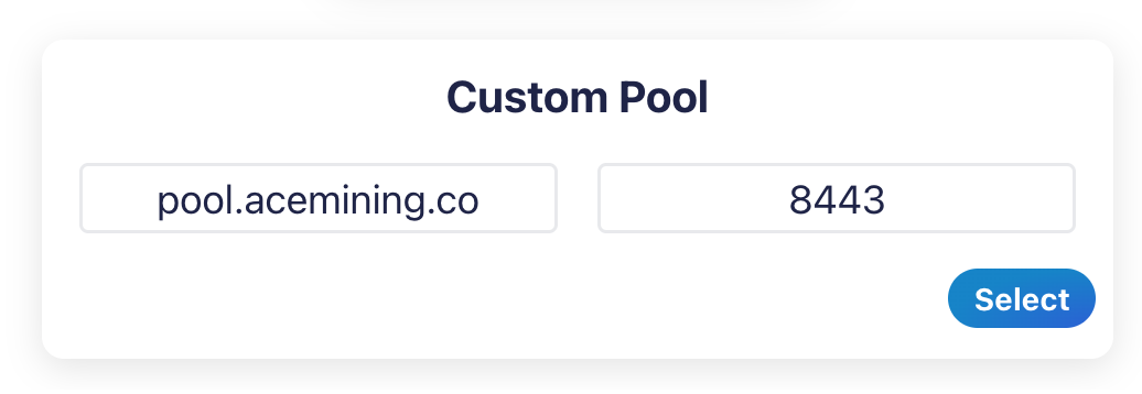 Añadir un pool personalizado en NIM Pools Hub Miner