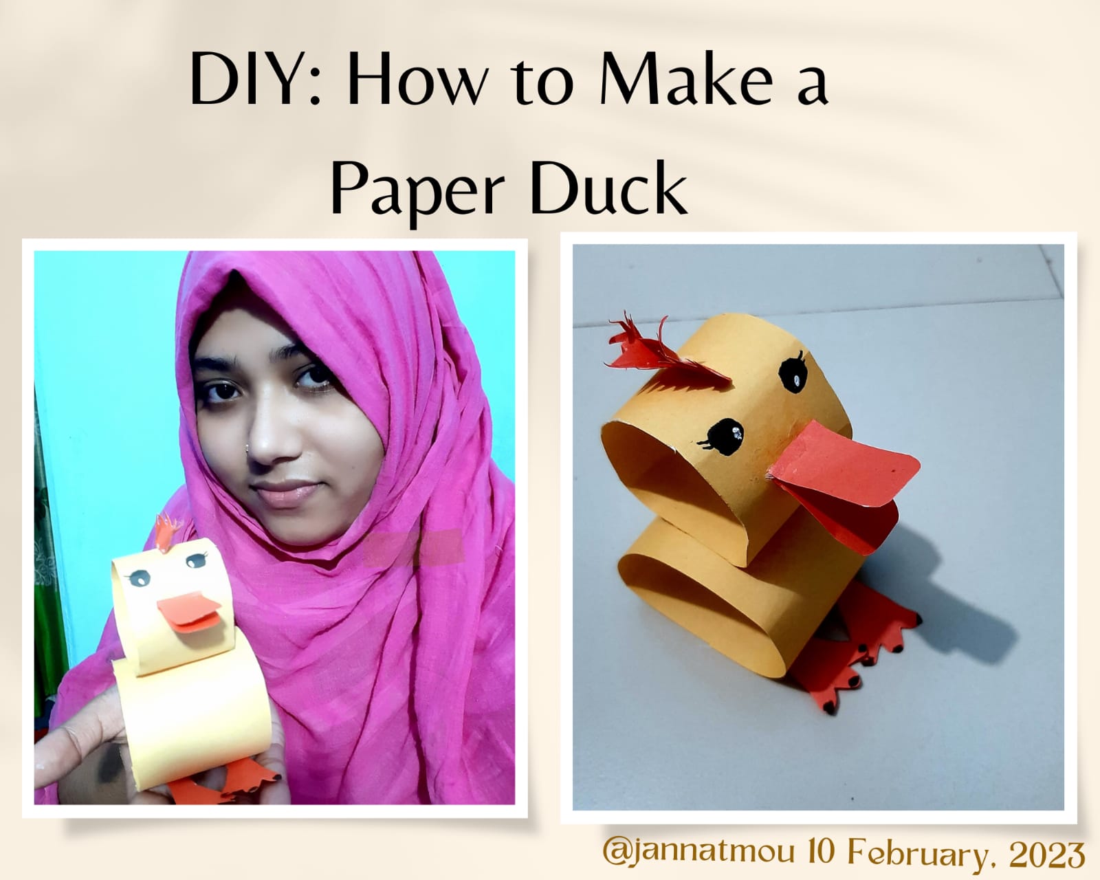 How to Make Paper Duck Step by Step