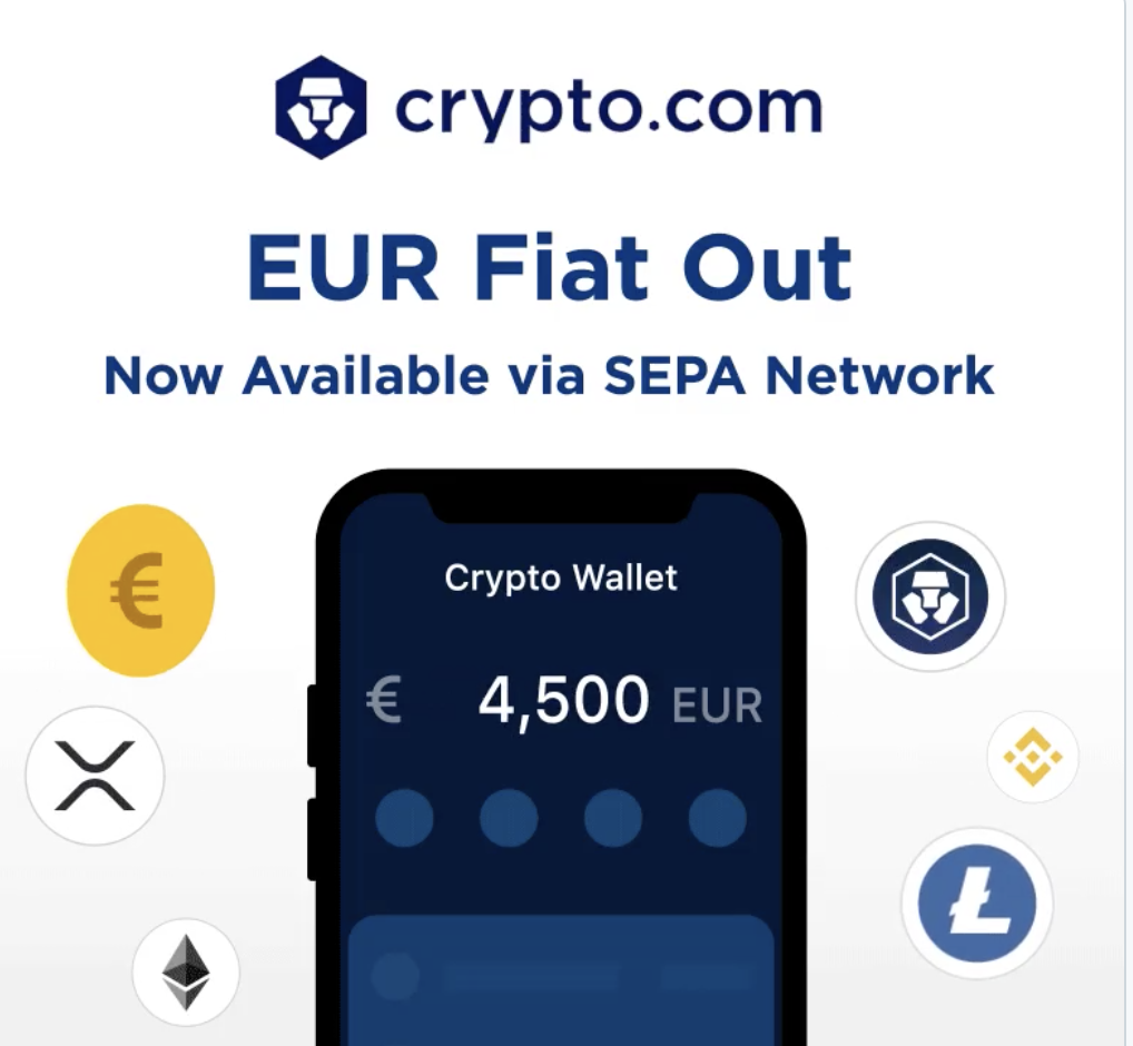 Withdrawal of EUR now available for Crypto.com App users.