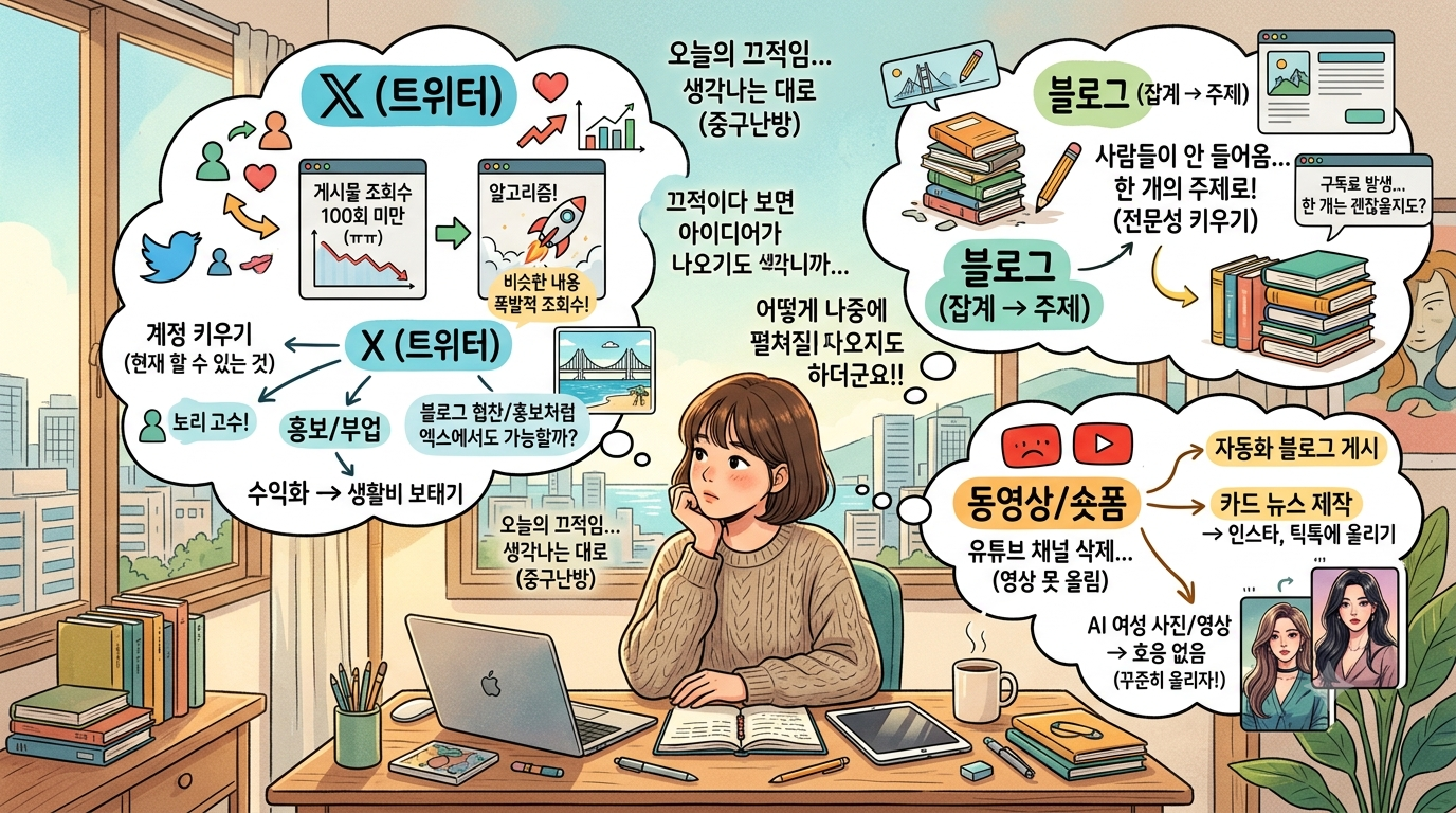 Rance의 끄적임 26.10.20) 엑스에서 수익 버는 건 쉽지가 않음!!