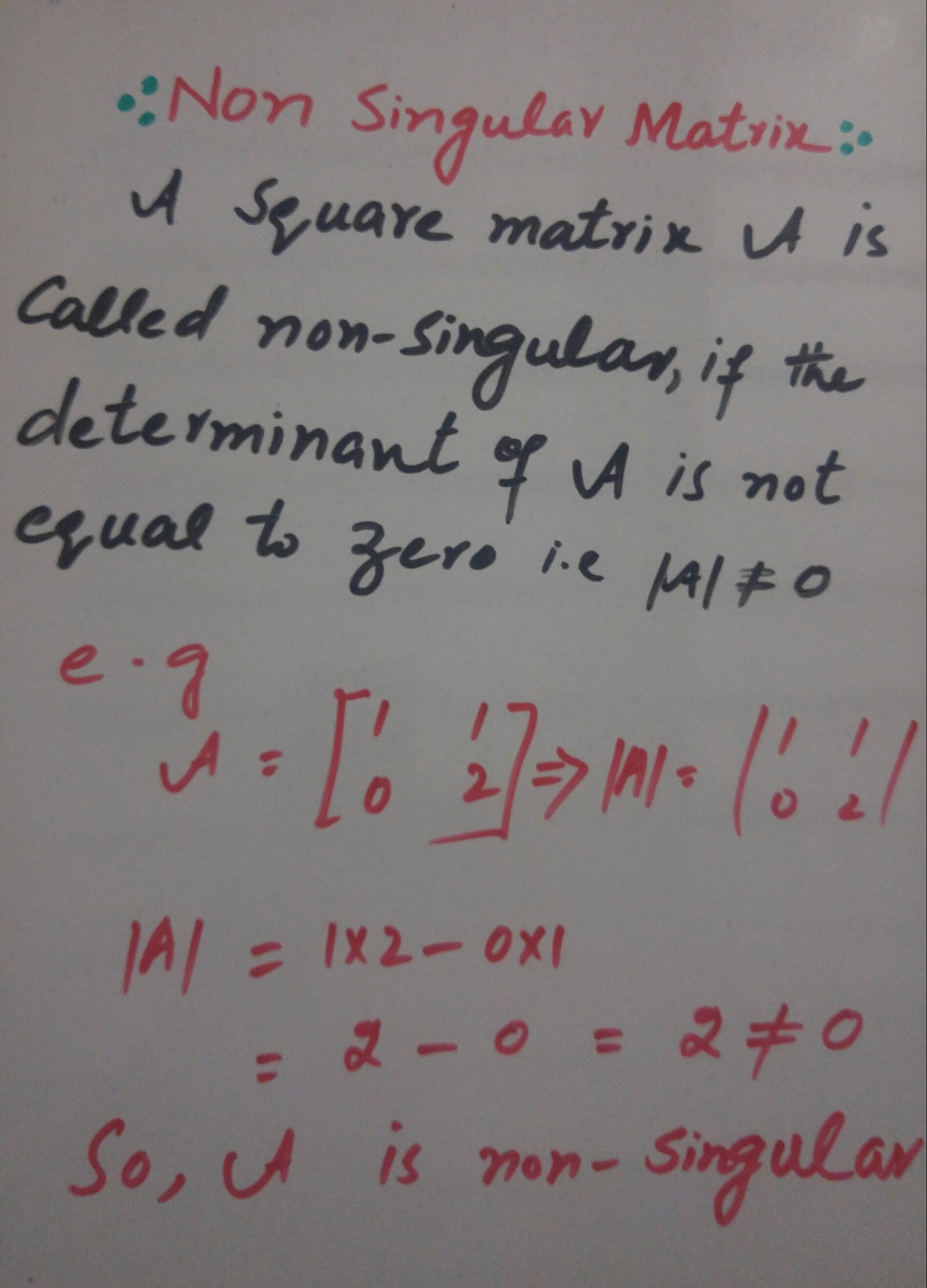 Non Singular Matrix Steemit
