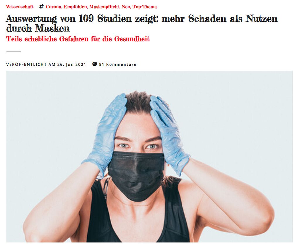 Auswertung von 109 Studien zeigt - mehr Schaden als Nutzen durch Masken.jpg