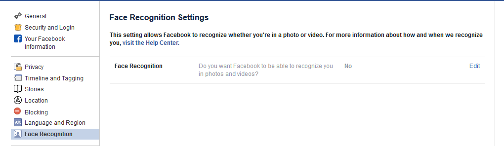 Face recognition