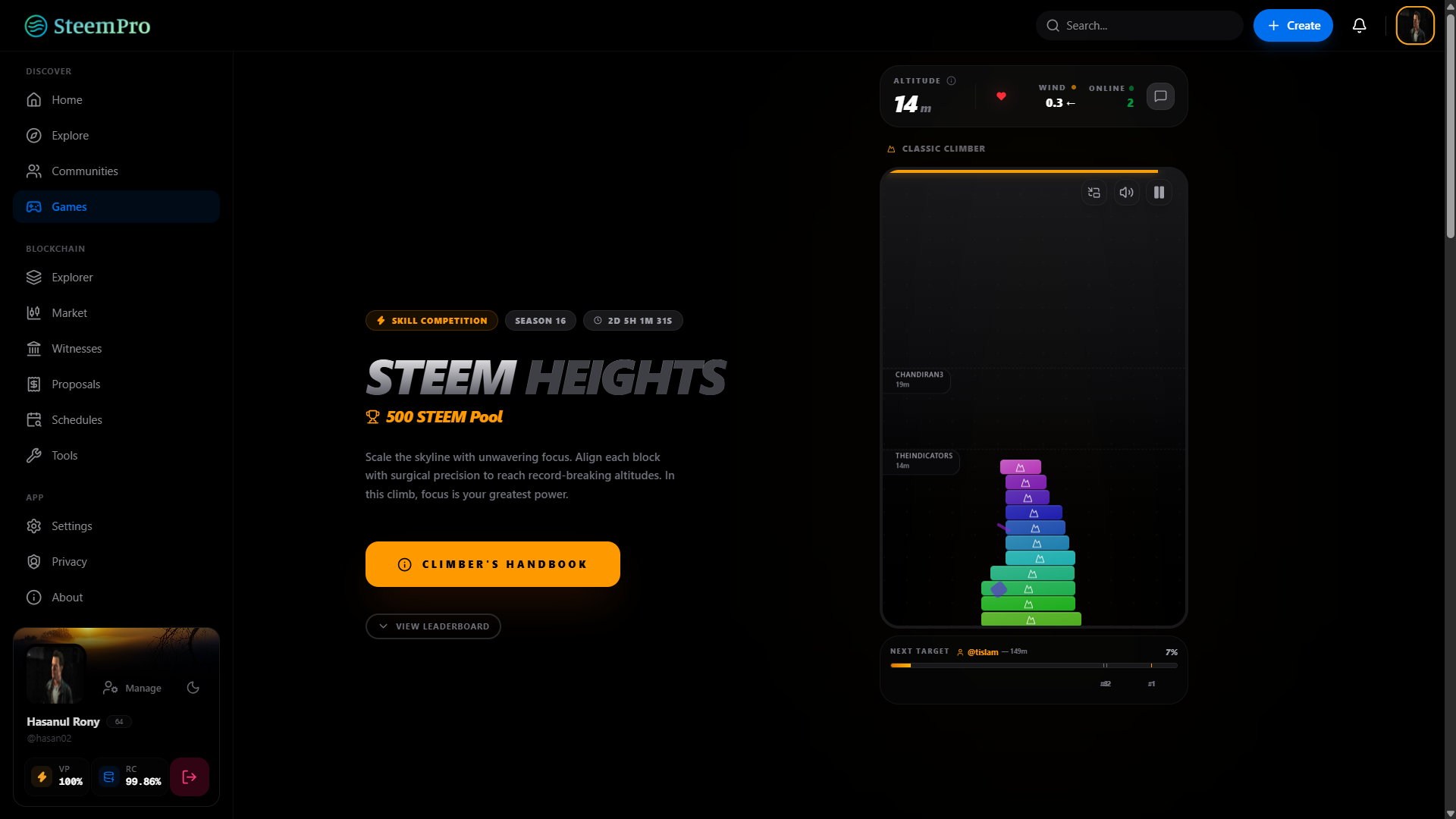 Steem Heights - The Ultimate Scaling Challenge by SteemPro - Google Chrome 8_25_2026 8_30_17 AM.png