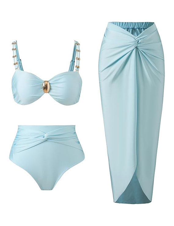 1 Women's One Piece Swimsuit with Cover up Set Beach Wrap Skirt Retro Bikini Set Two Piece Bathing Suit with Cover up.jpg