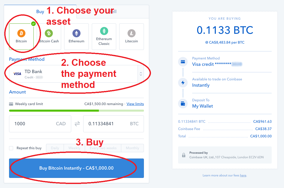 achat bitcoin cash coinbase