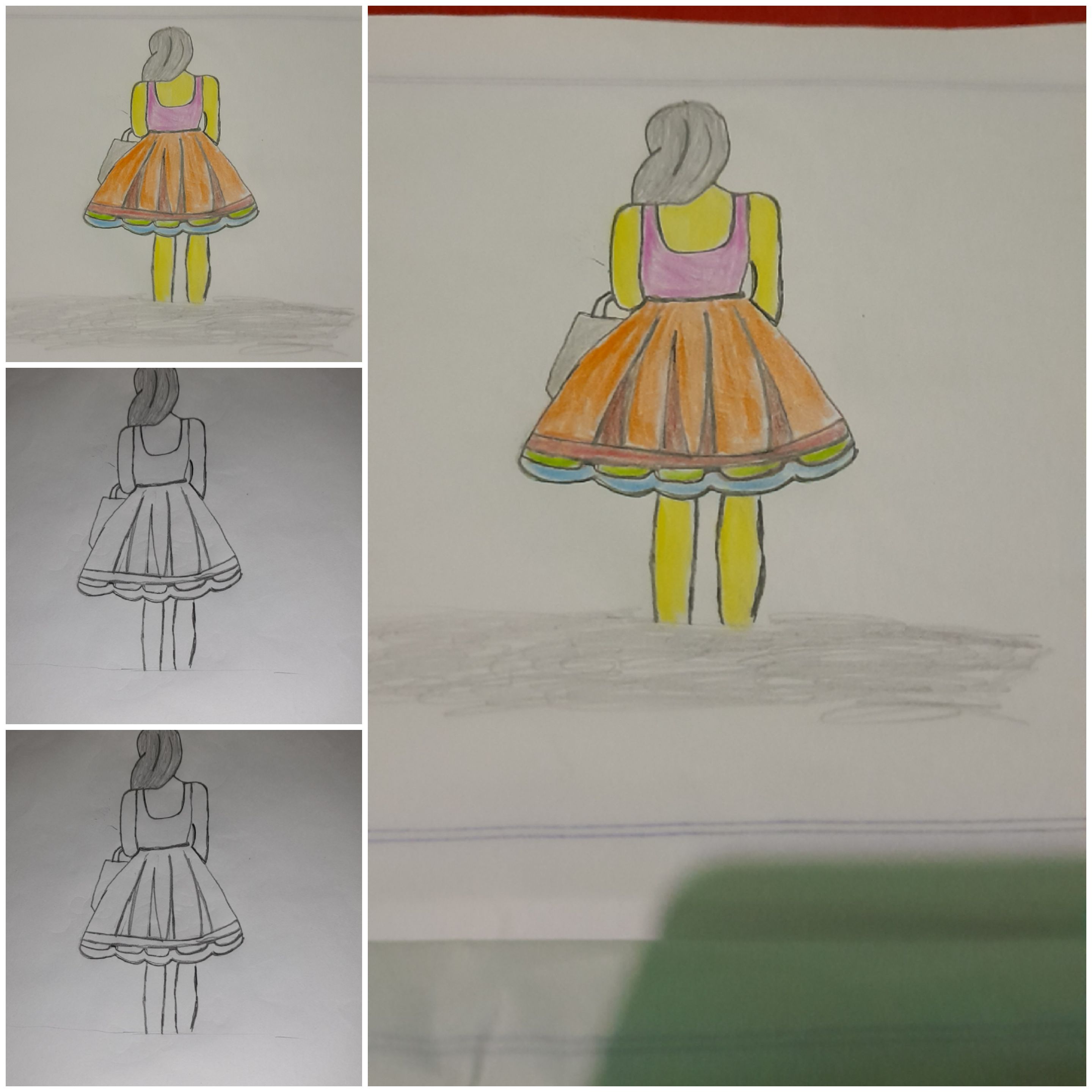 Sketch Girl Standing Image & Photo (Free Trial) | Bigstock